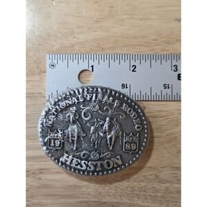 1989 Hesston NFR National Finals Rodeo Miniature Collector Belt Buckle Sealed